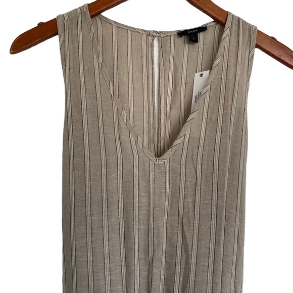 NWT Anthropologie Drew Khaki Striped
Jumpsuit Wide Leg Size Small Tie Waist - Picture 7 of 12